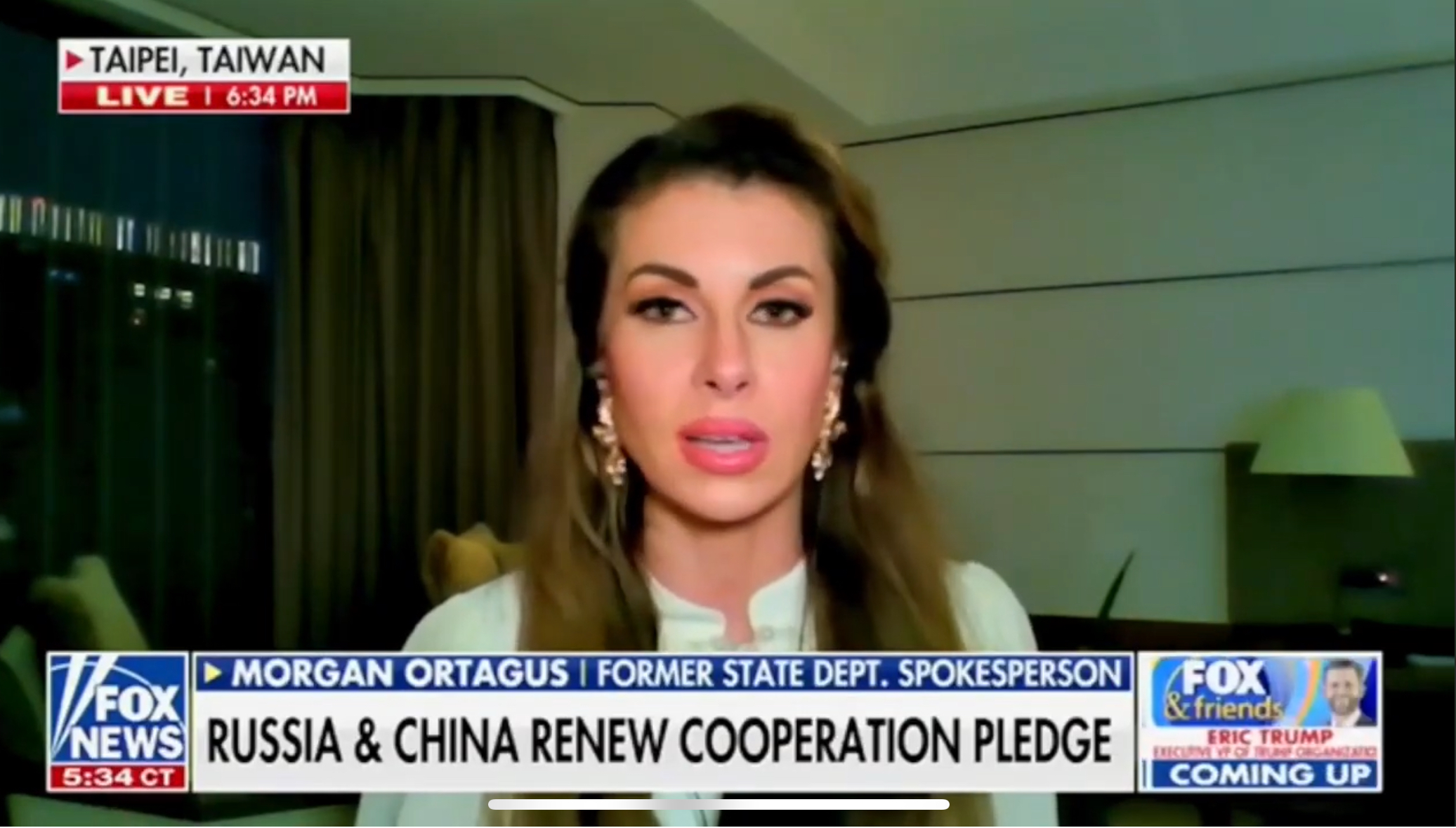 Morgan Ortagus joins Fox and Friends LIVE from Taiwan