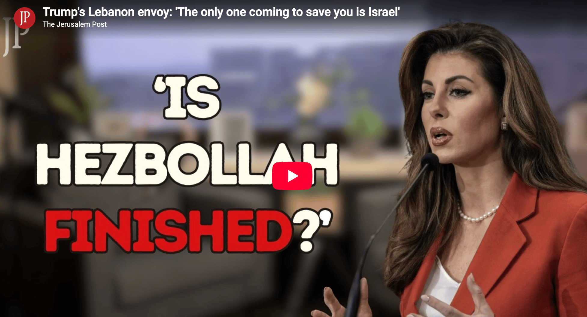 Morgan Ortagus Interview with The Jerusalem Post