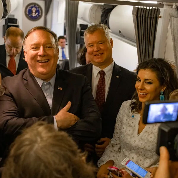Morgan Ortagus with Fmr Secretary of State, Mike Pompeo - Morgan Ortagus Gallery Image