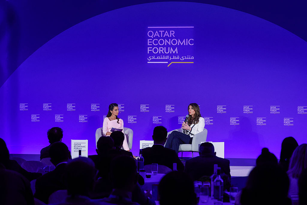 US deputy Special Envoy for the Middle East Morgan Ortagus attends a session at the Qatar Economic Forum in Doha on May 20, 2025. (Photo by Karim JAAFAR / AFP) (Photo by KARIM JAAFAR/AFP via Getty Images) - Morgan Ortagus Gallery Image